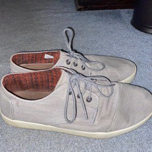 Toms Cool Grey Denim Paseos Size 10